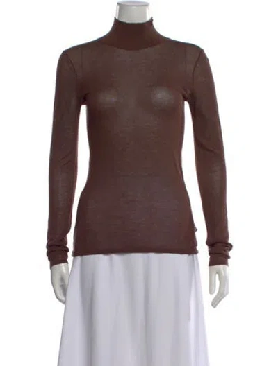 Pre-owned Kallmeyer Turtleneck Long Sleeve Top In Brown
