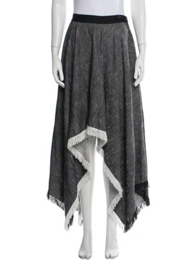 Pre-owned Kallmeyer Tweed Pattern Long Skirt In Grey