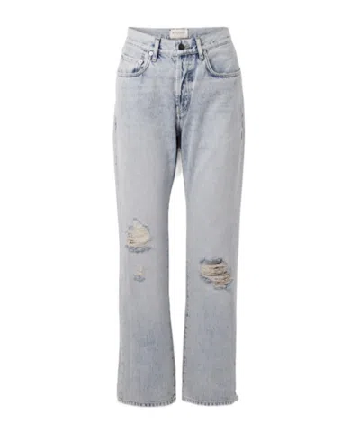 Kallmeyer Gabby High-rise Straight-leg Jeans In Gray