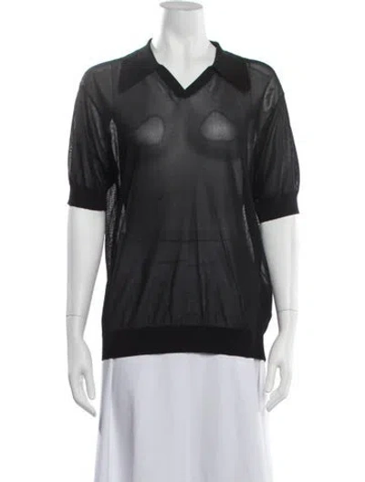 Pre-owned Kallmeyer V-neck Short Sleeve Polo In Grey