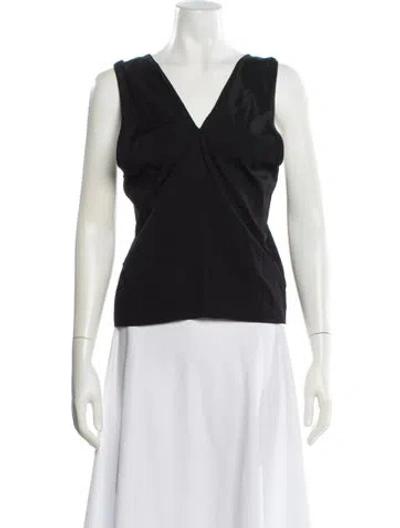 Pre-owned Kallmeyer V-neck Sleeveless Top In Black