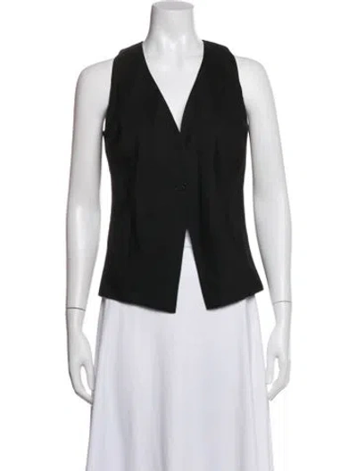 Pre-owned Kallmeyer V-neck Sleeveless Top In Black
