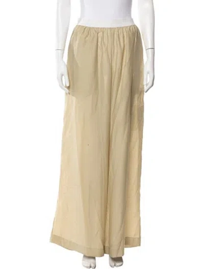Pre-owned Kallmeyer Wide Leg Pants In White/yellow