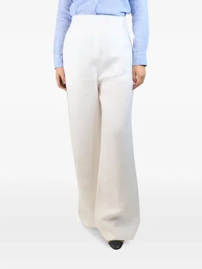 Pre-owned Kallmeyer Wide-leg Trousers In White