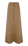 Kallmeyer Winona Rigid High-rise Wide-leg Jeans In Brown