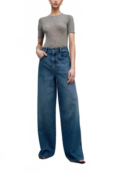 Kallmeyer Winona Wide Leg Jean In Americana Blue In Multi