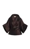 Kallmeyer Winslow Silk Top In Brown
