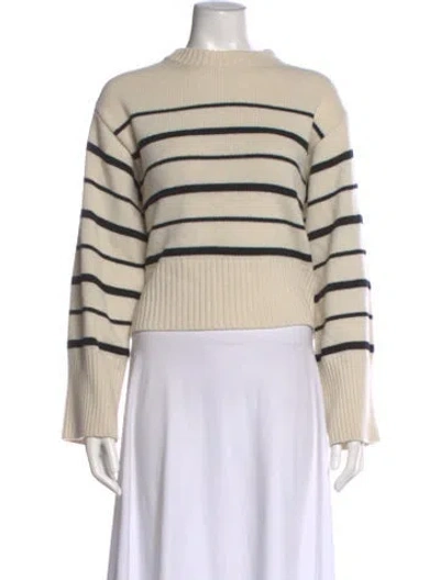 Pre-owned Kallmeyer Wool Striped Sweater In Neutral