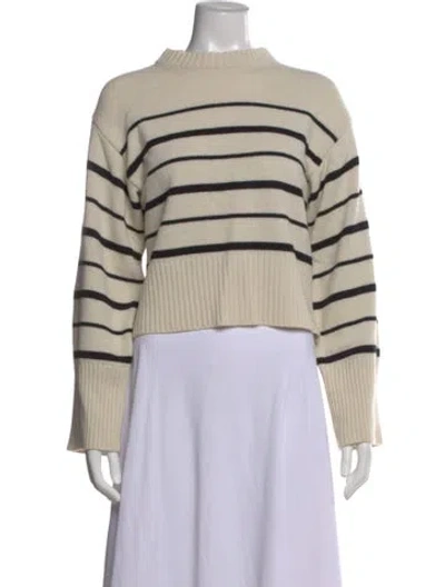 Pre-owned Kallmeyer Wool Striped Sweater In Neutral