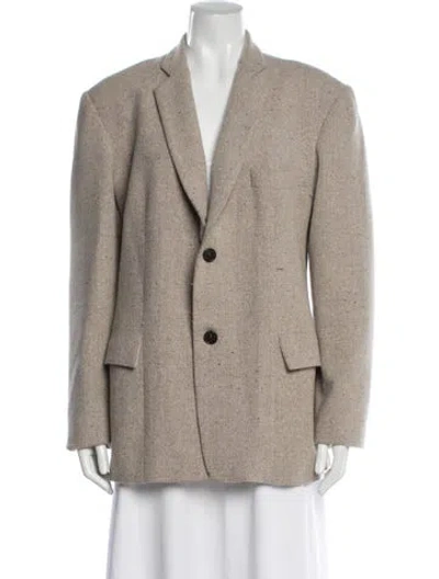 Pre-owned Kallmeyer Wool Tweed Pattern Blazer In Neutral