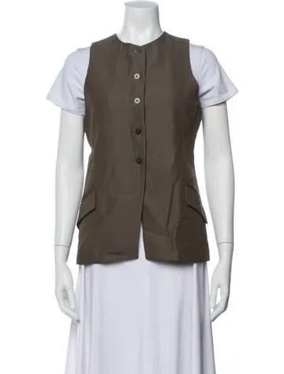 Pre-owned Kallmeyer Wool Vest In Green