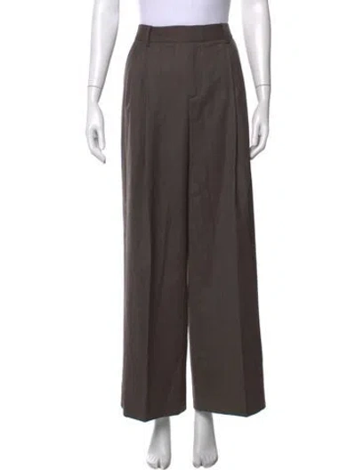 Pre-owned Kallmeyer Wool Wide Leg Pants In Brown
