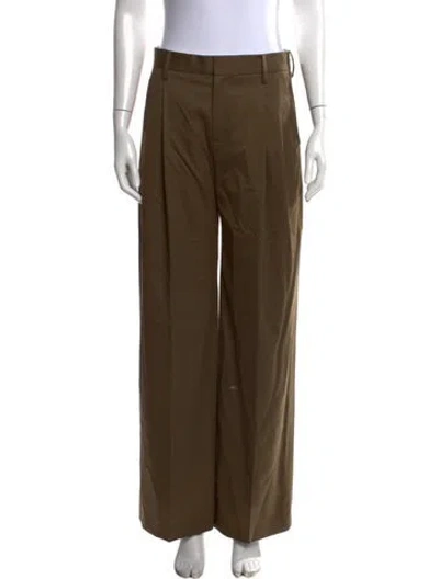 Pre-owned Kallmeyer Wool Wide Leg Pants In Green