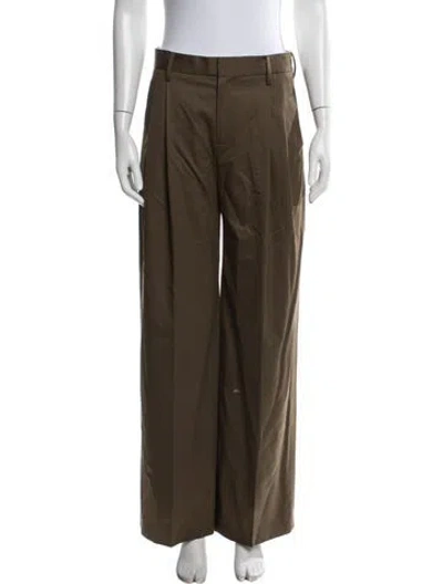 Pre-owned Kallmeyer Wool Wide Leg Pants In Green