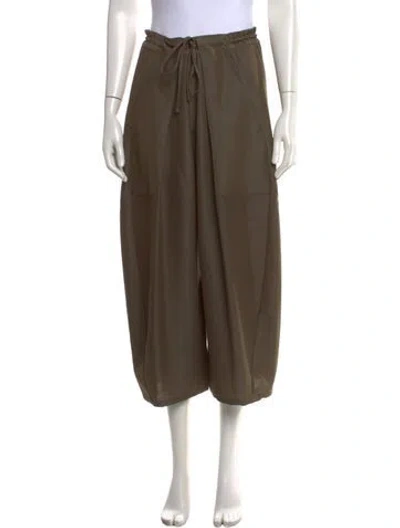 Pre-owned Kallmeyer Wool Wide Leg Pants In Green