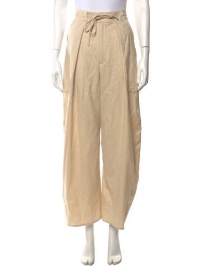 Pre-owned Kallmeyer Wool Wide Leg Pants In Neutrals