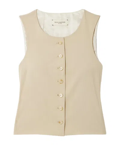 Kallmeyer Emerson Wool-blend Vest In Brown