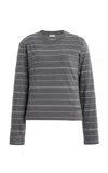 Kallmeyer Wynn Long-sleeve Cotton Tee In Gray