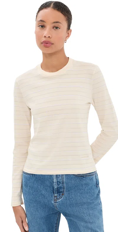 Kallmeyer Wynn Long Sleeve Tee Ecru Stripe In Multi