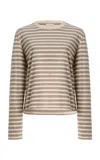 Kallmeyer Wynn Long Sleeve T-shirt Apricot Stripe In Brown