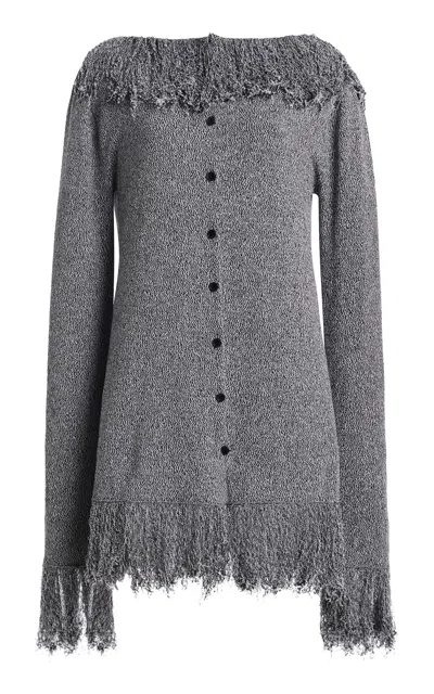 Kallmeyer Yasi Fringe-hemmed Cardigan In Gray