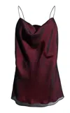 Kallmeyer Zia Cowl-neck Silk Tank Top In Red