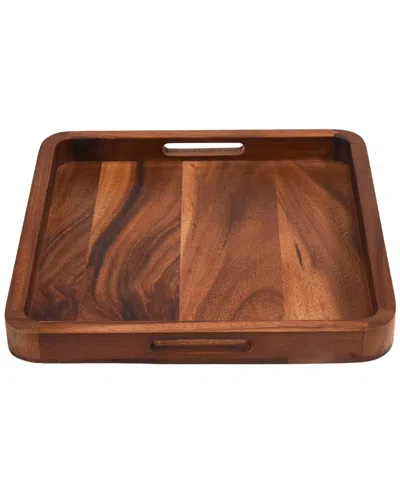 Kalmar Home 15 Square Serving Tray In Brown
