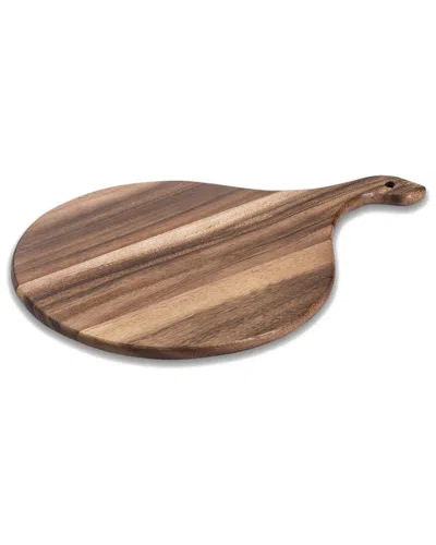 Kalmar Home Acacia Wood Cutting/ Charcuterie Board - Small Round In Brown