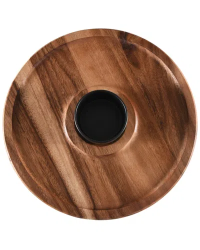 Kalmar Home Chip 'n Dip With Black Ceramic Bowl