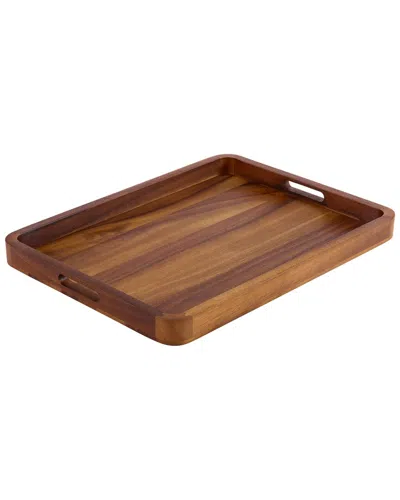 Kalmar Home Large Rectangular Serving Tray In Brown