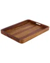 Kalmar Home Large Rectangular Serving Tray In Brown