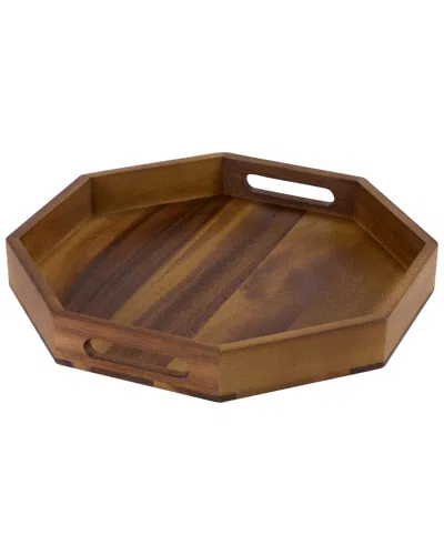 Kalmar Home Octagon Serving Tray - 15 In Brown