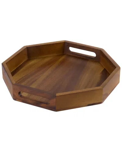 Kalmar Home Octagon Serving Tray - 17 In Brown