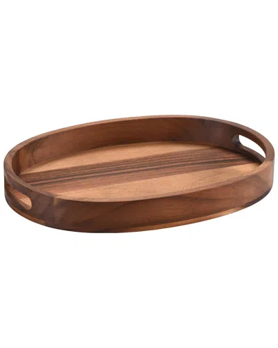 Kalmar Home Oval Serving Tray - Small In Brown