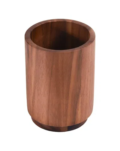 Kalmar Home Rotating Lazy Susan Utensil Holder - Medium In Brown