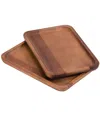 KALMAR HOME KALMAR HOME SET OF 2 RECTANGULAR PLATES - MEDIUM