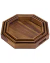 Kalmar Home Set Of 3 Octagon Serving Trays