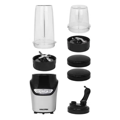 Kalorik 6037839 Plastic Nutrition Blender Set - 3 Speed, Black & Silver