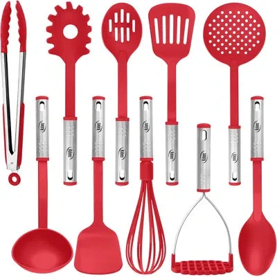Kaluns 10-piece Assorted Kitchen Utensil Set In Red