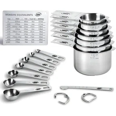 Kaluns 16-piece Stainless Steel Measuring Cup And Spoon Set