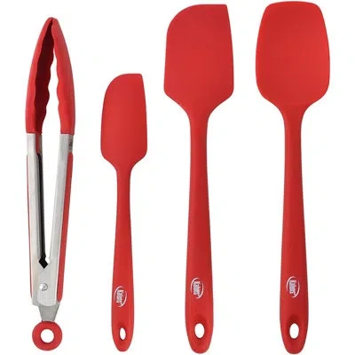 Kaluns 4-piece Assorted Kitchen Utensil Set In Red
