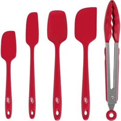 Kaluns 5-piece Assorted Kitchen Utensil Set In Red