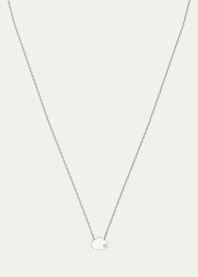 Kamal Eye Adore Mini Pendant Necklace, 7mm In White Gold