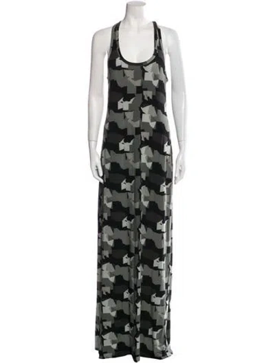 Pre-owned Kamalikulture Printed Long Dress In Green