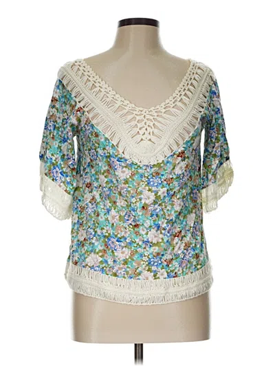 Pre-owned Kamana 3/4 Sleeve Blouse In Ivory