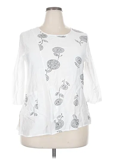 Pre-owned Kamana 3/4 Sleeve Blouse In White