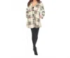 Kamana Three Button Shacket In Multi Plaid Brown In Multi