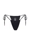 Kamari Swim Women's Black Nora String Tie Bikini Bottom In Black