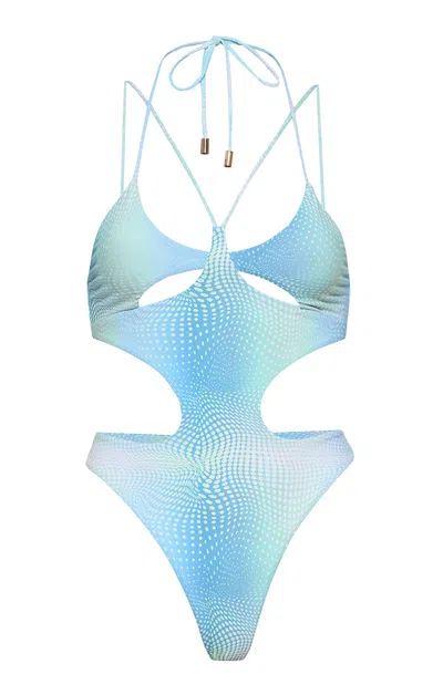 Kamari Swim Women's Blue Arctic Halter Neck One Piece