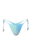 Kamari Swim Women's Blue Arctic Tie Scrunched Bikini  Bottoms In Blue